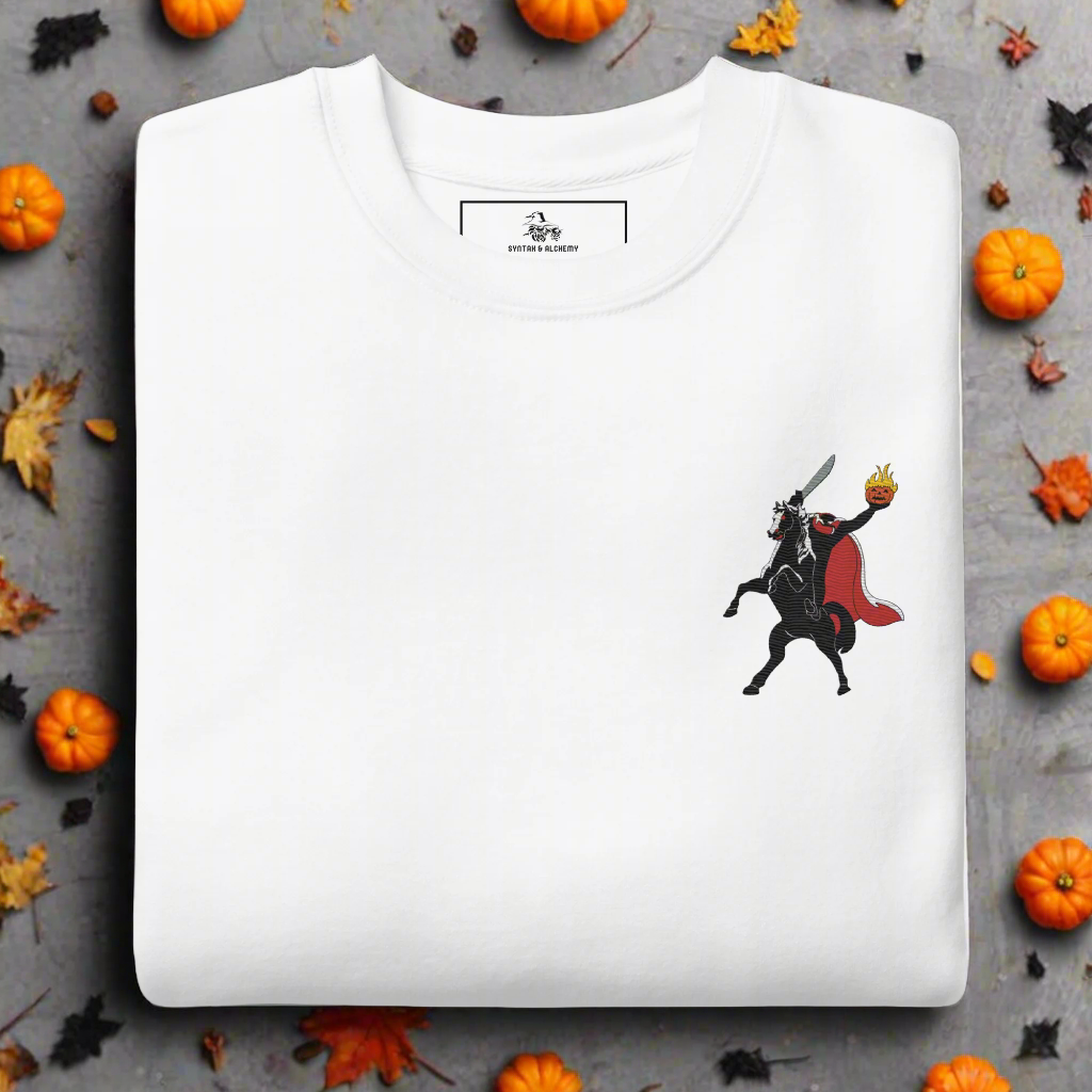 Headless Horseman | Soft-Wash Sweatshirt | Embroidered Soft-Wash Sweatshirt Syntax & Alchemy White S 