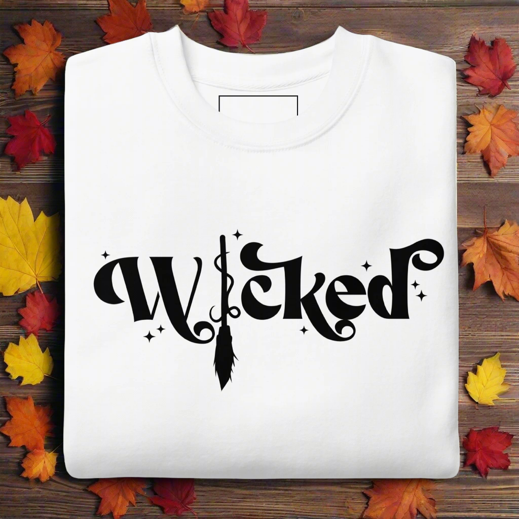 Wicked | Soft-Wash Sweatshirt | Black Lettering Soft-Wash Sweatshirt Syntax & Alchemy White S 