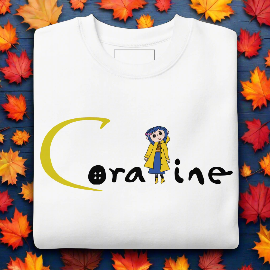 Coraline Button Eyes | Soft-Wash Sweatshirt Soft-Wash Sweatshirt Syntax & Alchemy White S 