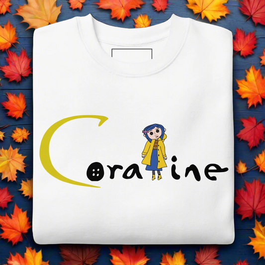 Coraline Button Eyes | Soft-Wash Sweatshirt Soft-Wash Sweatshirt Syntax & Alchemy White S 