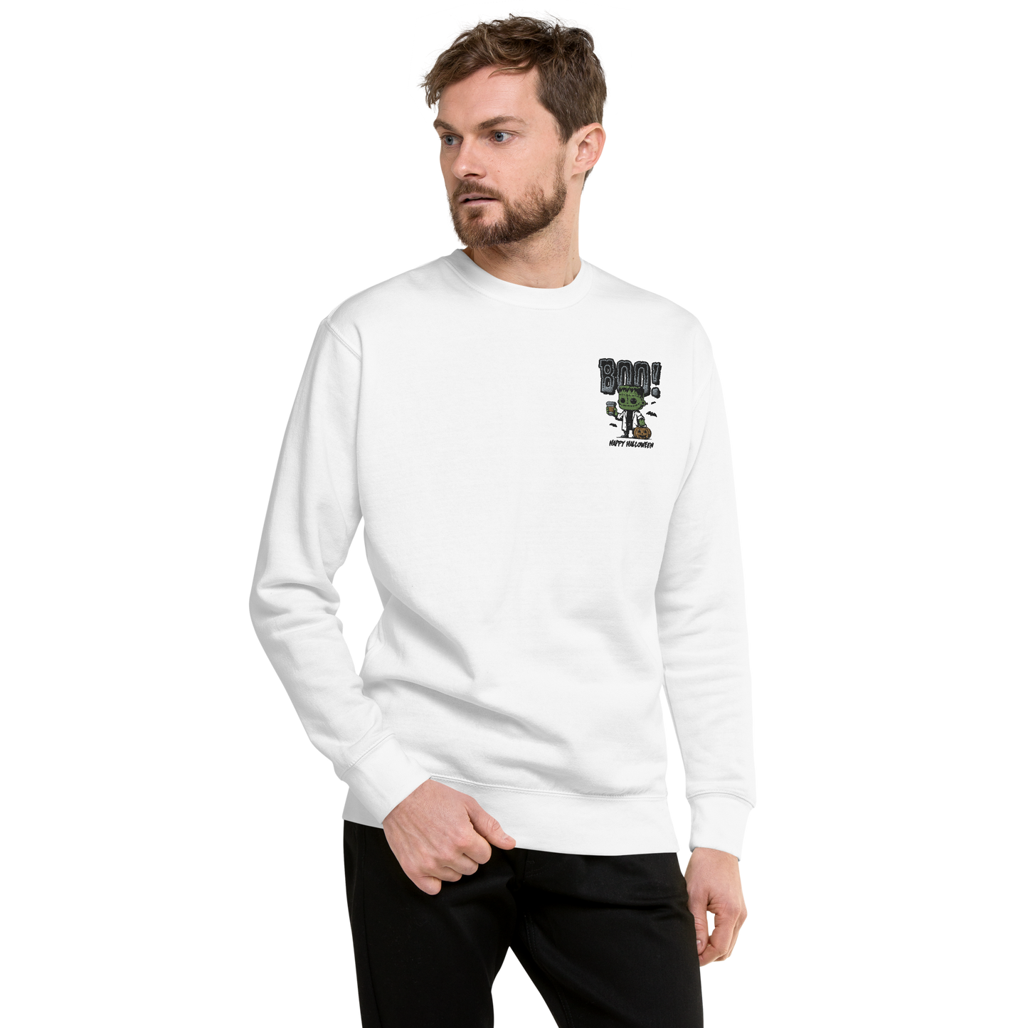 Frankenstein Boo | Soft-Wash Sweatshirt | Embroidered Soft-Wash Sweatshirt Syntax & Alchemy   