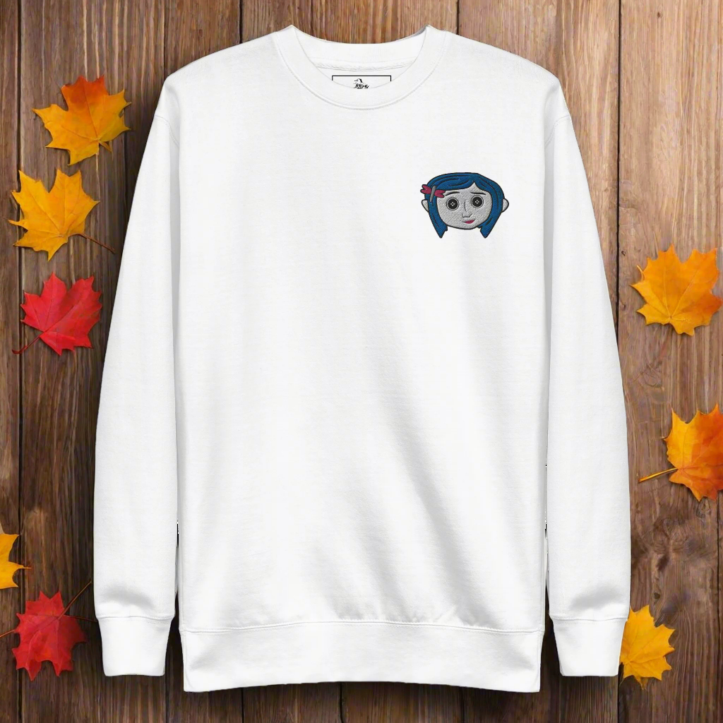 Coraline Button Eyes | Soft-Wash Sweatshirt | Embroidered Soft-Wash Sweatshirt Syntax & Alchemy   