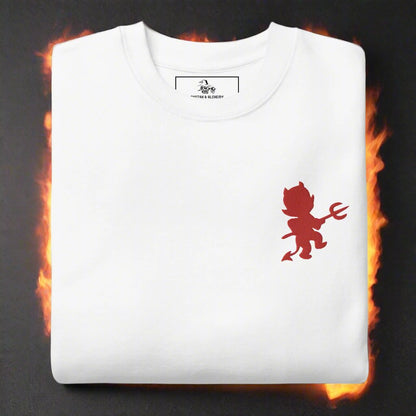 Little Devil | Soft-Wash Sweatshirt | Embroidered Soft-Wash Sweatshirt Syntax & Alchemy White S 