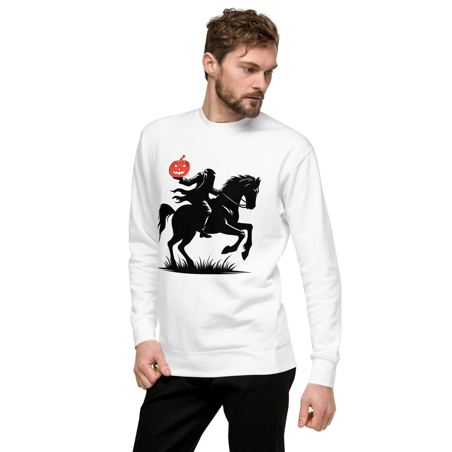 Headless Horseman Pumpkin Head | Soft-Wash Sweatshirt Soft-Wash Sweatshirt Syntax & Alchemy   