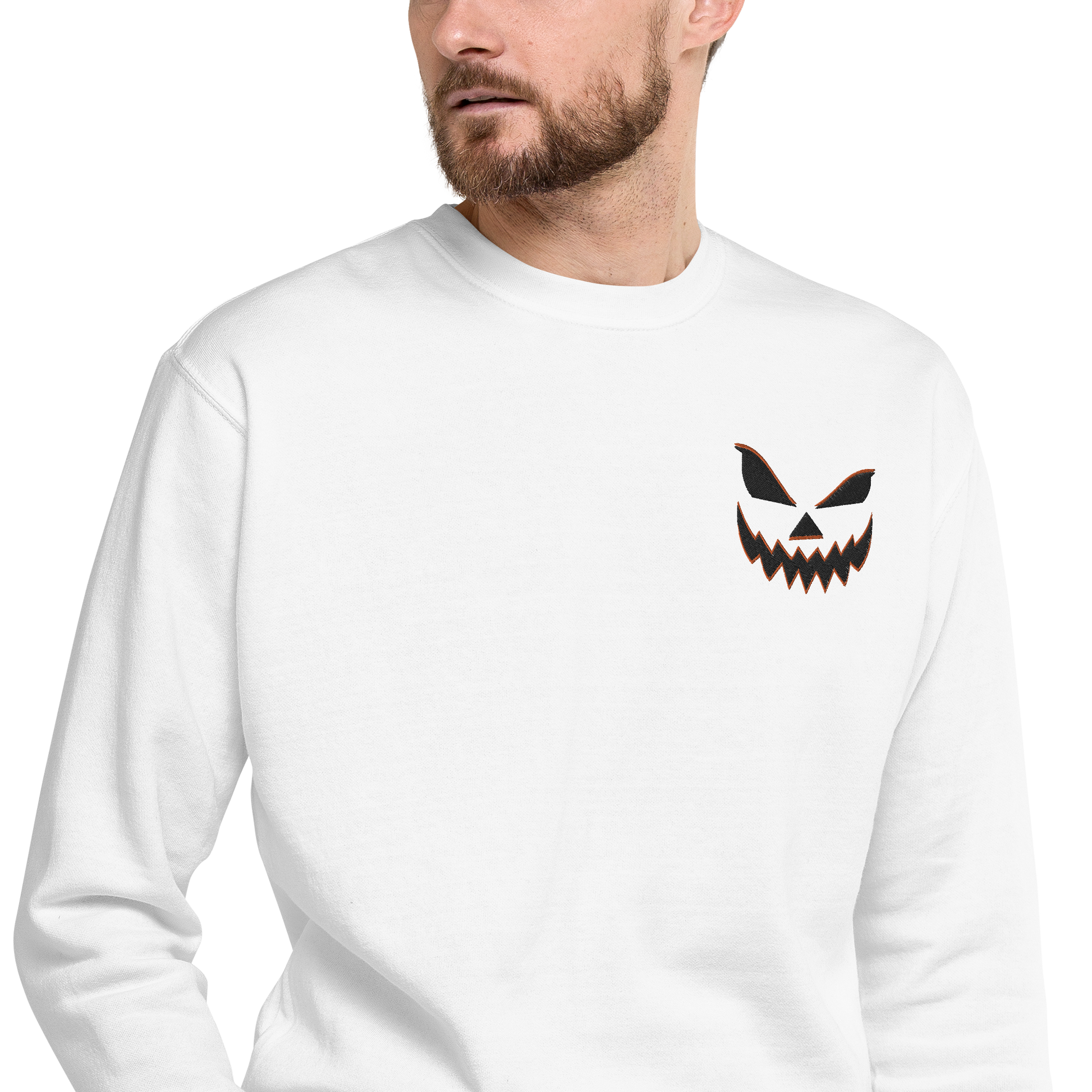 Smiling Jack O Lantern | Soft-Wash Sweatshirt | Embroidered Soft-Wash Sweatshirt Syntax & Alchemy   