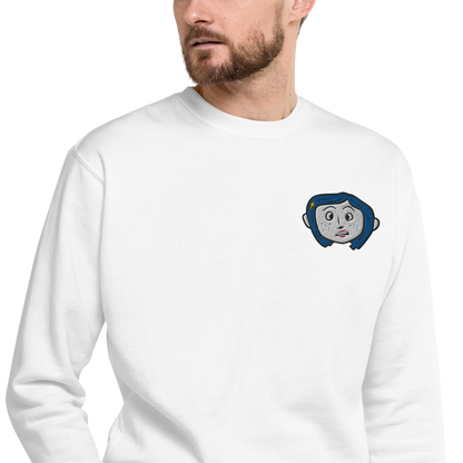 Coraline Face | Soft-Wash Sweatshirt | Embroidered Soft-Wash Sweatshirt Syntax & Alchemy   