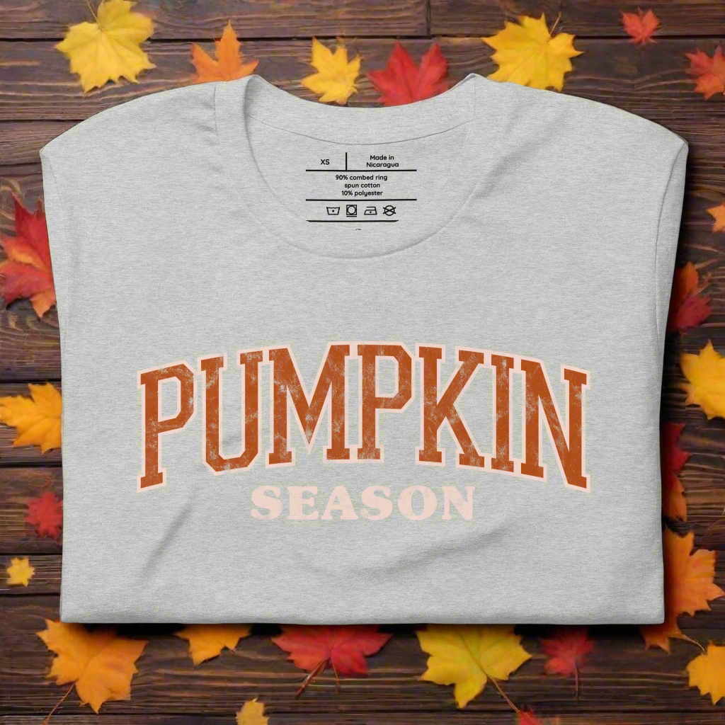 Pumpkin Season | Airlume Cotton T-Shirt Women's T-Shirt Syntax & Alchemy Athletic Heather XS 