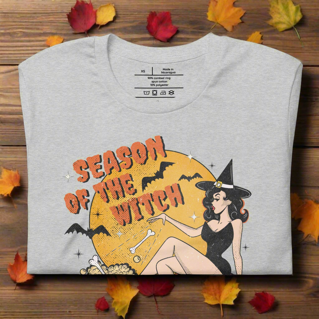 Season of the Witch | Airlume Cotton T-Shirt Women's T-Shirt Syntax & Alchemy Athletic Heather S 