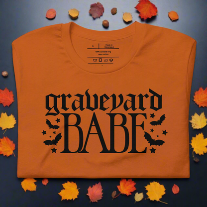 Graveyard Babe | Airlume Cotton T-Shirt Women's T-Shirt Syntax & Alchemy Autumn S 