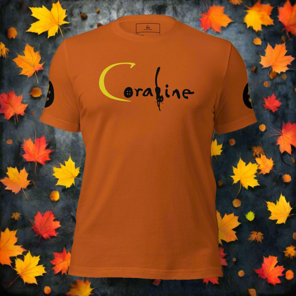 Coraline | Airlume Cotton T-Shirt | Button Sleeves Women's T-Shirt Syntax & Alchemy Autumn S 