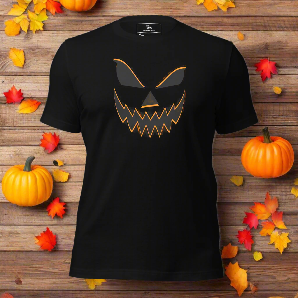 Smiling Jack O Lantern | Airlume Cotton T-Shirt Women's T-Shirt Syntax & Alchemy   