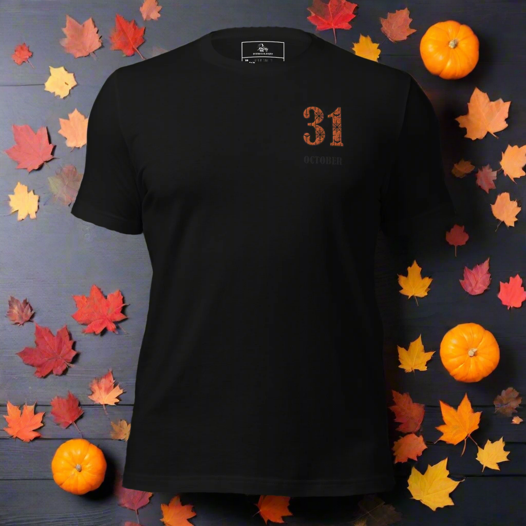 31 October | Airlume Cotton T-Shirt | Embroidered Women's T-Shirt Syntax & Alchemy   