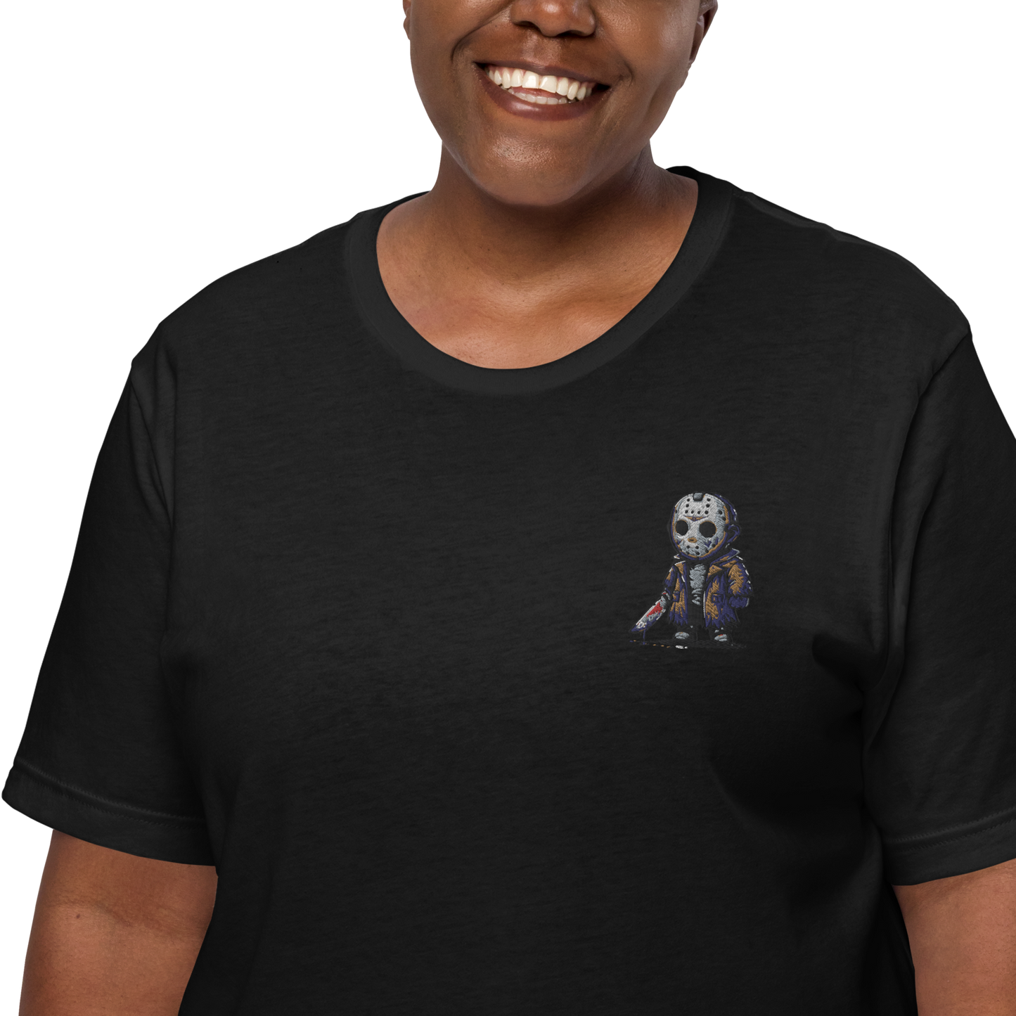 Jason Voorhees | Airlume Cotton T-Shirt | Embroidered Women's T-Shirt Syntax & Alchemy   