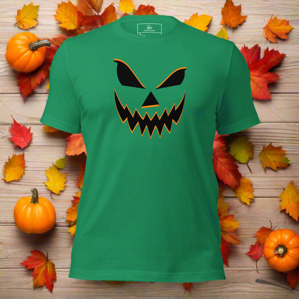 Smiling Jack O Lantern | Airlume Cotton T-Shirt Women's T-Shirt Syntax & Alchemy   