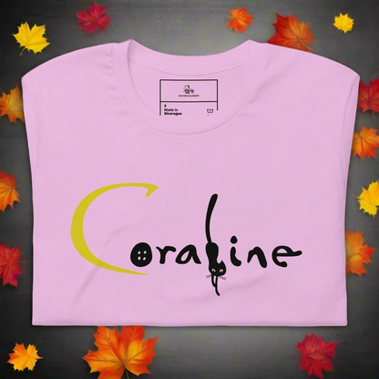 Coraline | Airlume Cotton T-Shirt | Button Sleeves Women's T-Shirt Syntax & Alchemy   