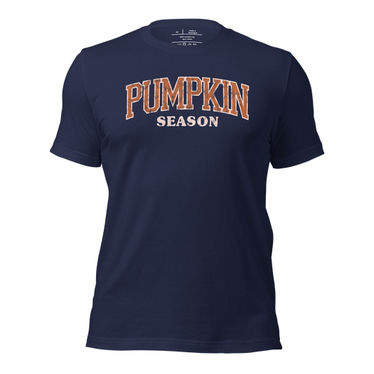 Pumpkin Season | Airlume Cotton T-Shirt Women's T-Shirt Syntax & Alchemy Navy XS 
