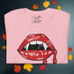 Vampire Kiss | Airlume Cotton T-Shirt Women's T-Shirt Syntax & Alchemy Pink S 