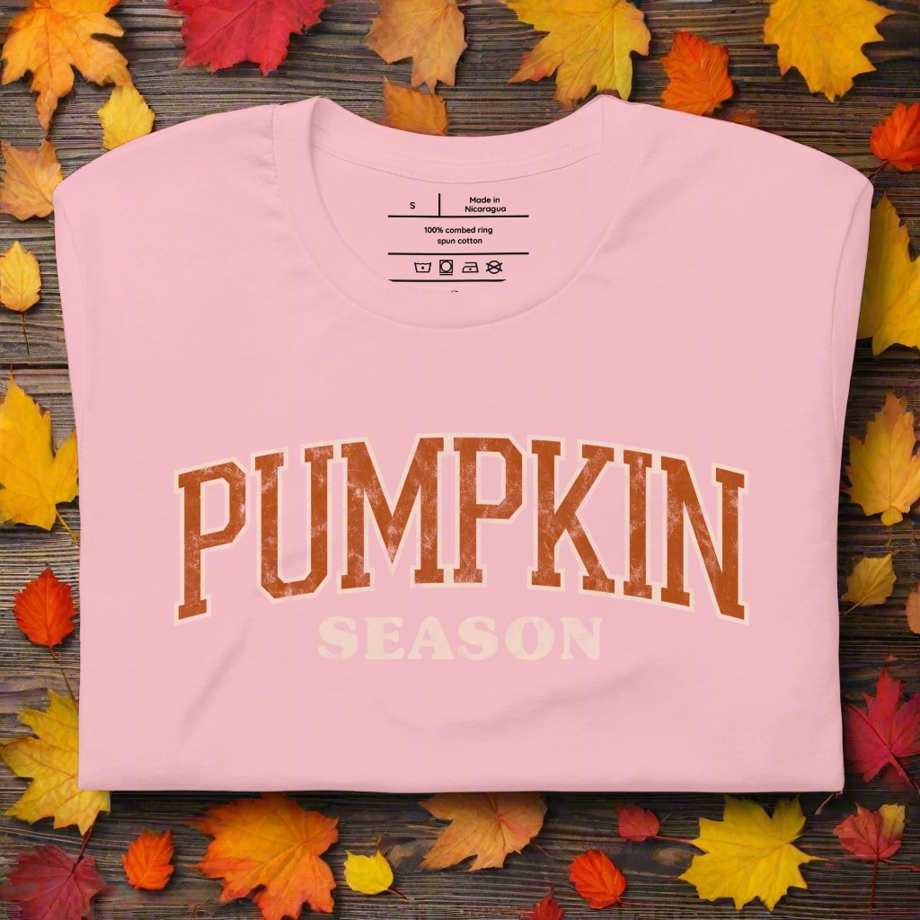 Pumpkin Season | Airlume Cotton T-Shirt Women's T-Shirt Syntax & Alchemy Pink S 