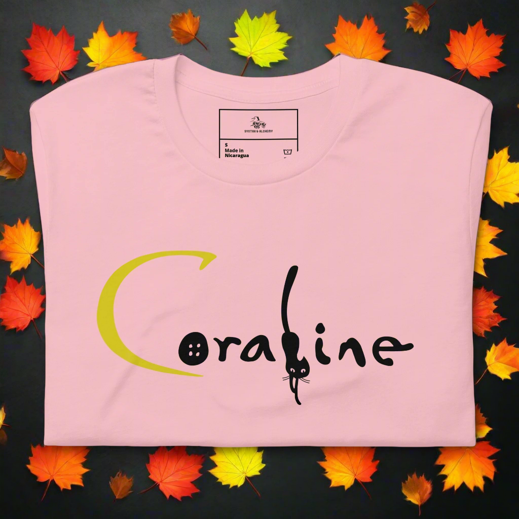 Coraline | Airlume Cotton T-Shirt | Button Sleeves Women's T-Shirt Syntax & Alchemy   