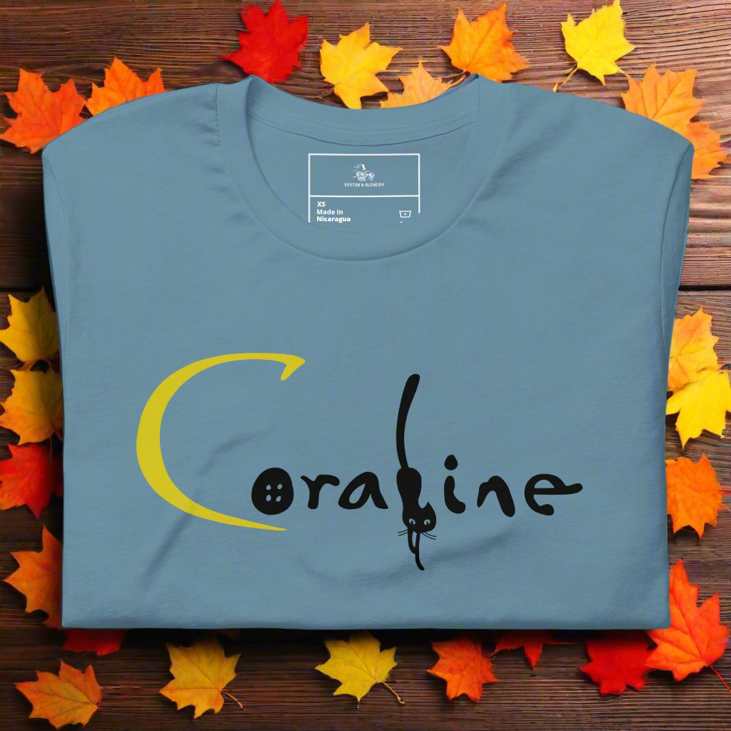 Coraline | Airlume Cotton T-Shirt | Coraline Sleeves Women's T-Shirt Syntax & Alchemy   