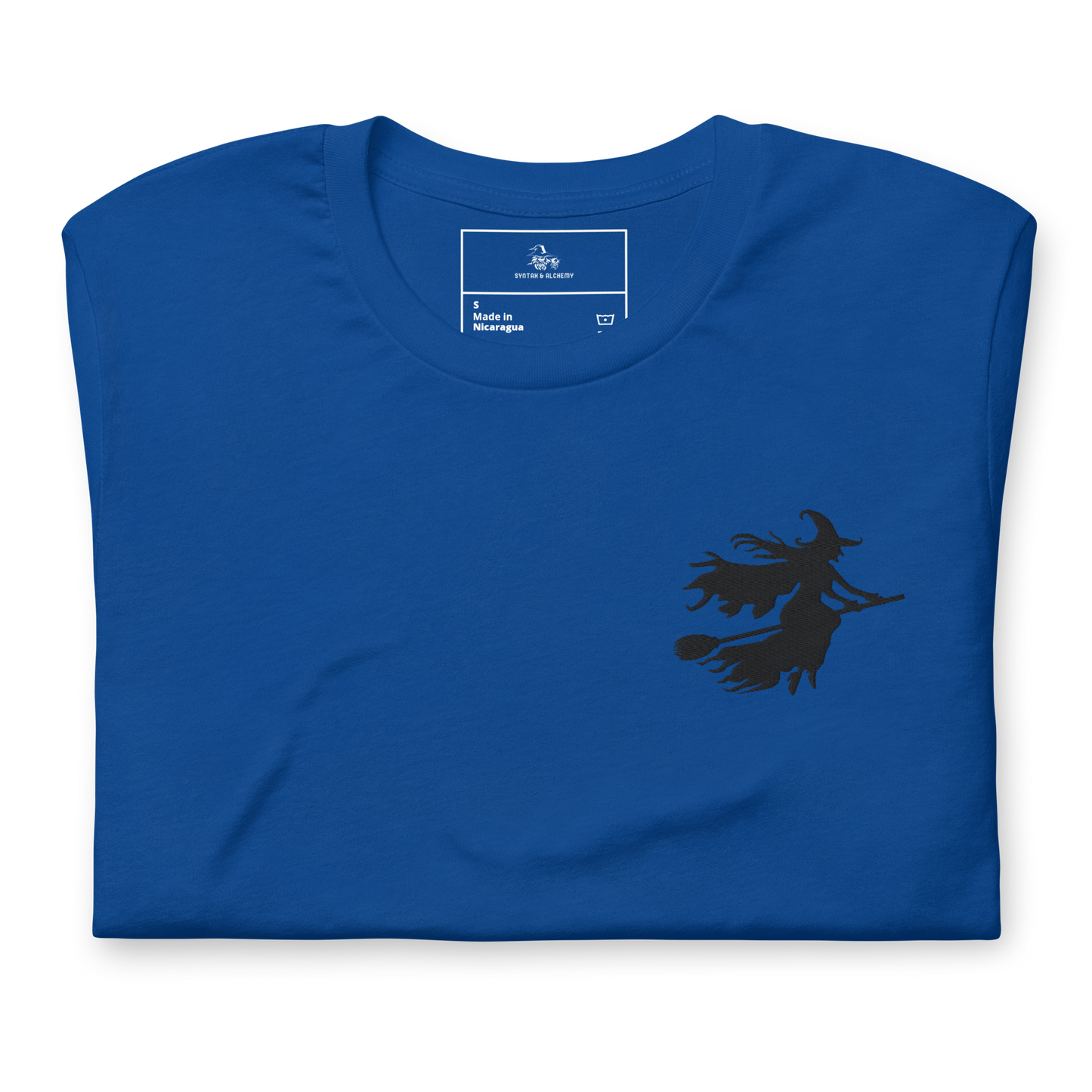 Ride the Wind | Airlume Cotton T-Shirt | Embroidered Women's T-Shirt Syntax & Alchemy True Royal S 