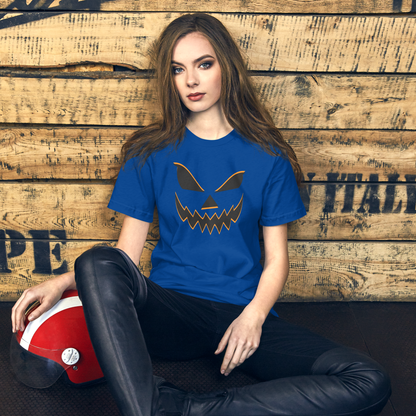 Smiling Jack O Lantern | Airlume Cotton T-Shirt Women's T-Shirt Syntax & Alchemy   