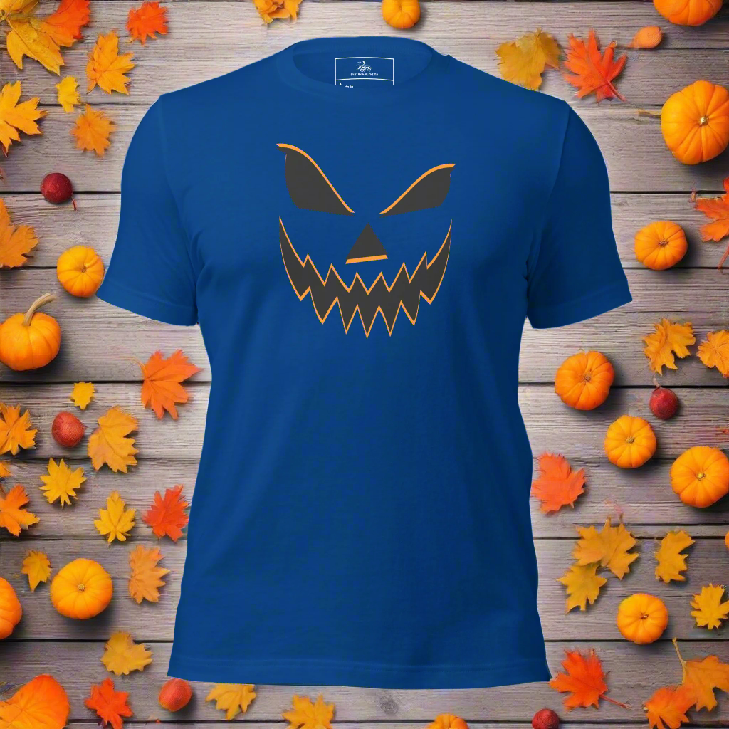 Smiling Jack O Lantern | Airlume Cotton T-Shirt Women's T-Shirt Syntax & Alchemy   