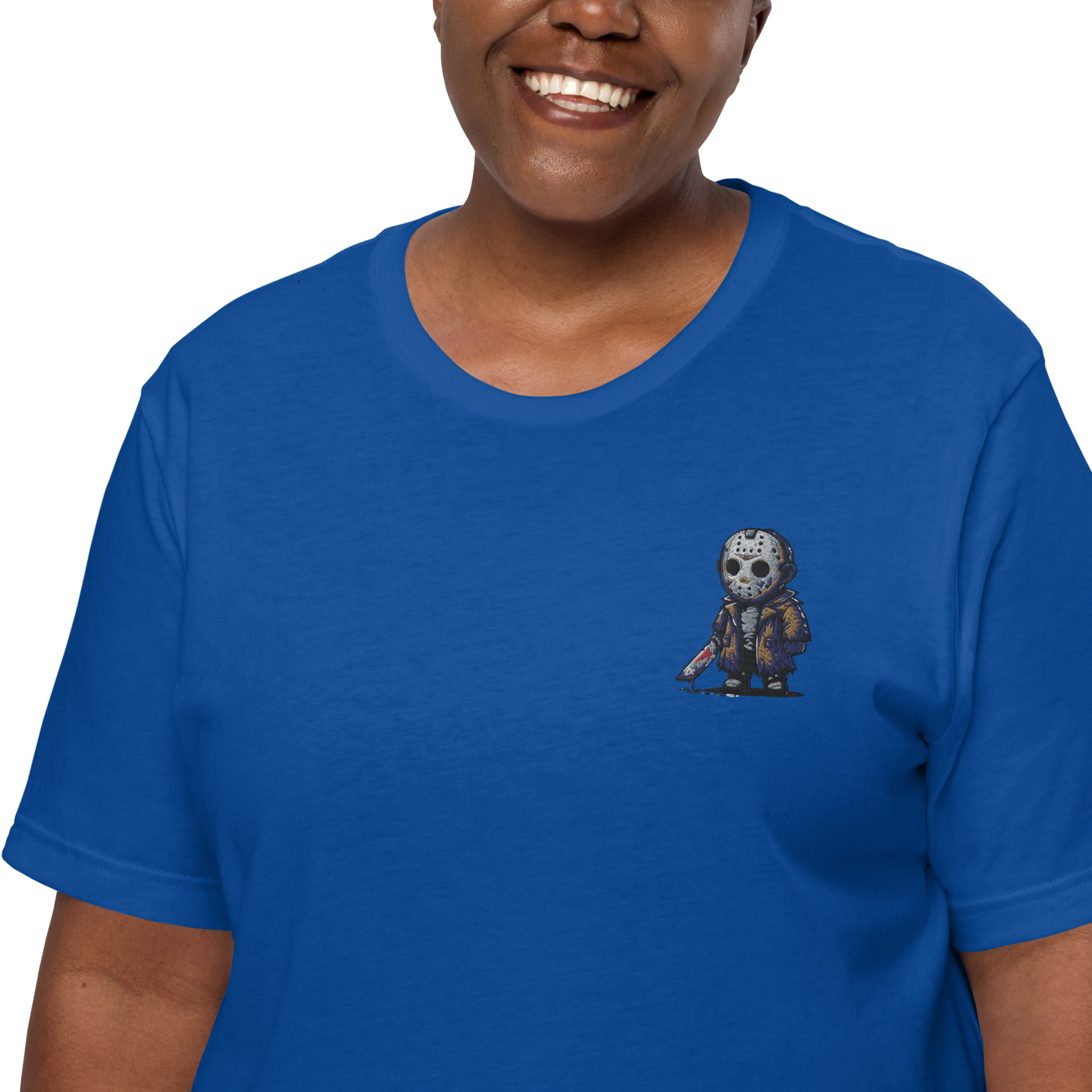 Jason Voorhees | Airlume Cotton T-Shirt | Embroidered Women's T-Shirt Syntax & Alchemy   