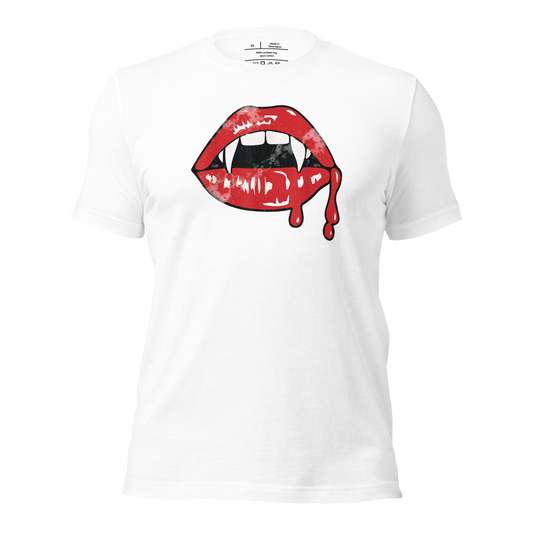 Vampire Kiss | Airlume Cotton T-Shirt Women's T-Shirt Syntax & Alchemy White XS 