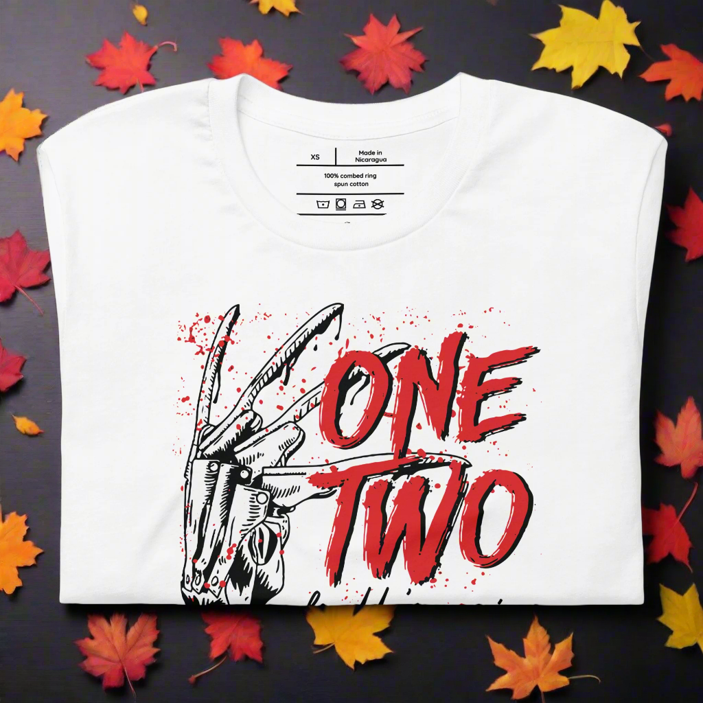 Nightmare On Elm Street | Airlume Cotton T-Shirt Women's T-Shirt Syntax & Alchemy White XS 