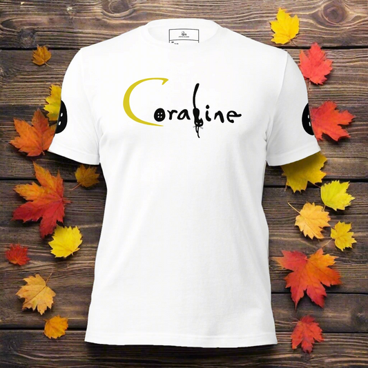 Coraline | Airlume Cotton T-Shirt | Button Sleeves Women's T-Shirt Syntax & Alchemy White XS 