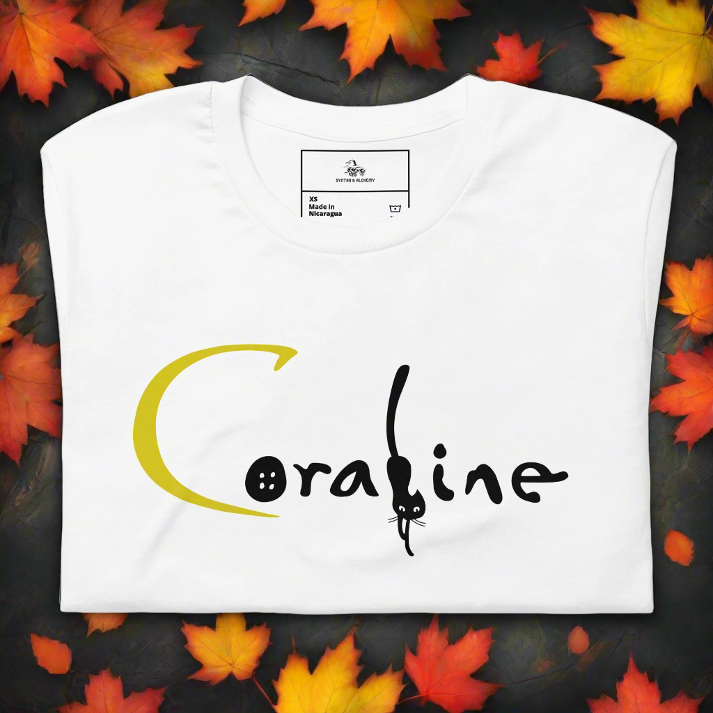 Coraline | Airlume Cotton T-Shirt | Button Sleeves Women's T-Shirt Syntax & Alchemy   