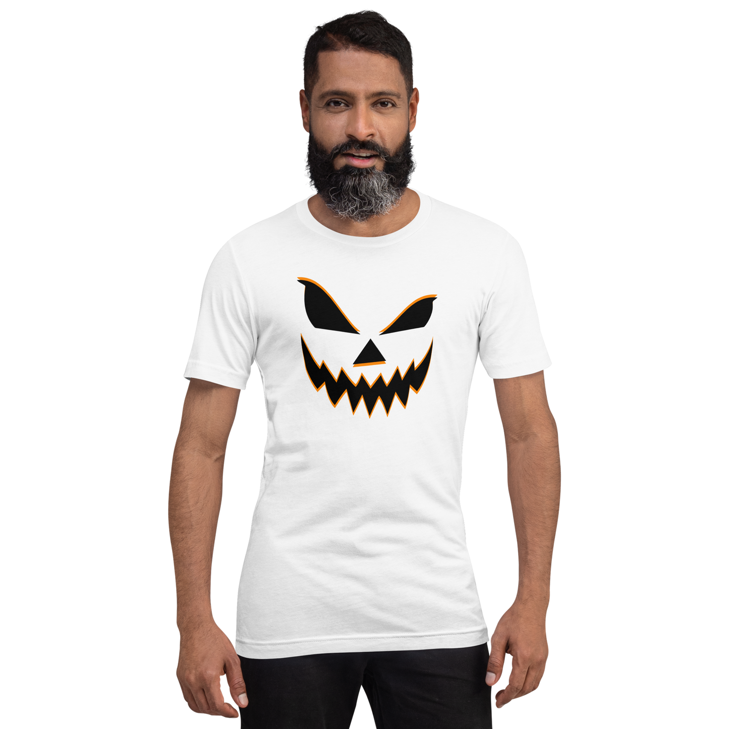 Smiling Jack O Lantern | Airlume Cotton T-Shirt Women's T-Shirt Syntax & Alchemy   