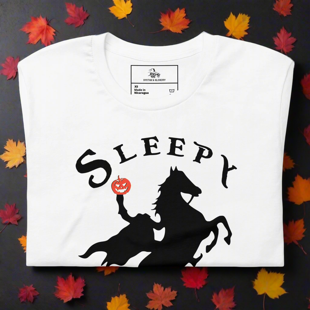 Sleepy Hollow Horseman | Airlume Cotton T-Shirt Women's T-Shirt Syntax & Alchemy White XS 