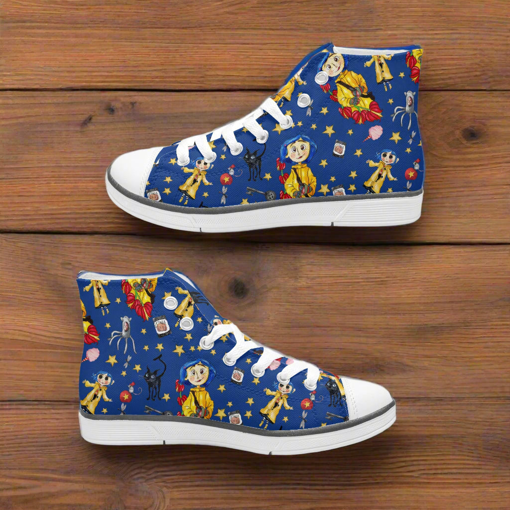 Twitchy Witchy Girl | Kids & Youth High Top Sneakers - Syntax & Alchemy