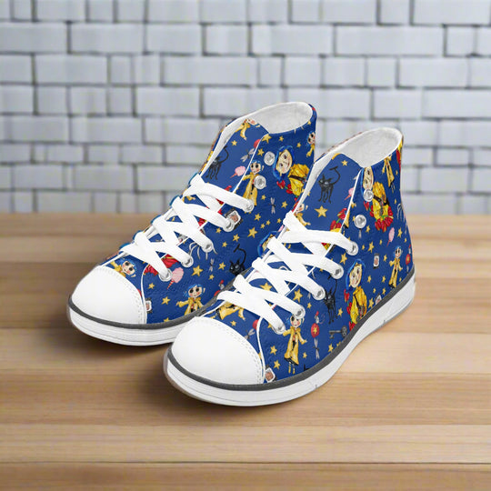 Twitchy Witchy Girl | Kids & Youth High Top Sneakers - Syntax & Alchemy