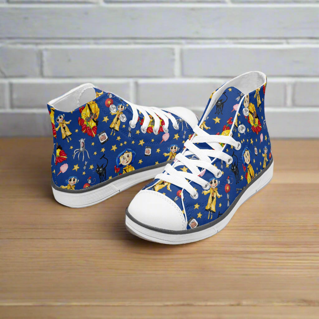 Twitchy Witchy Girl | Kids & Youth High Top Sneakers - Syntax & Alchemy
