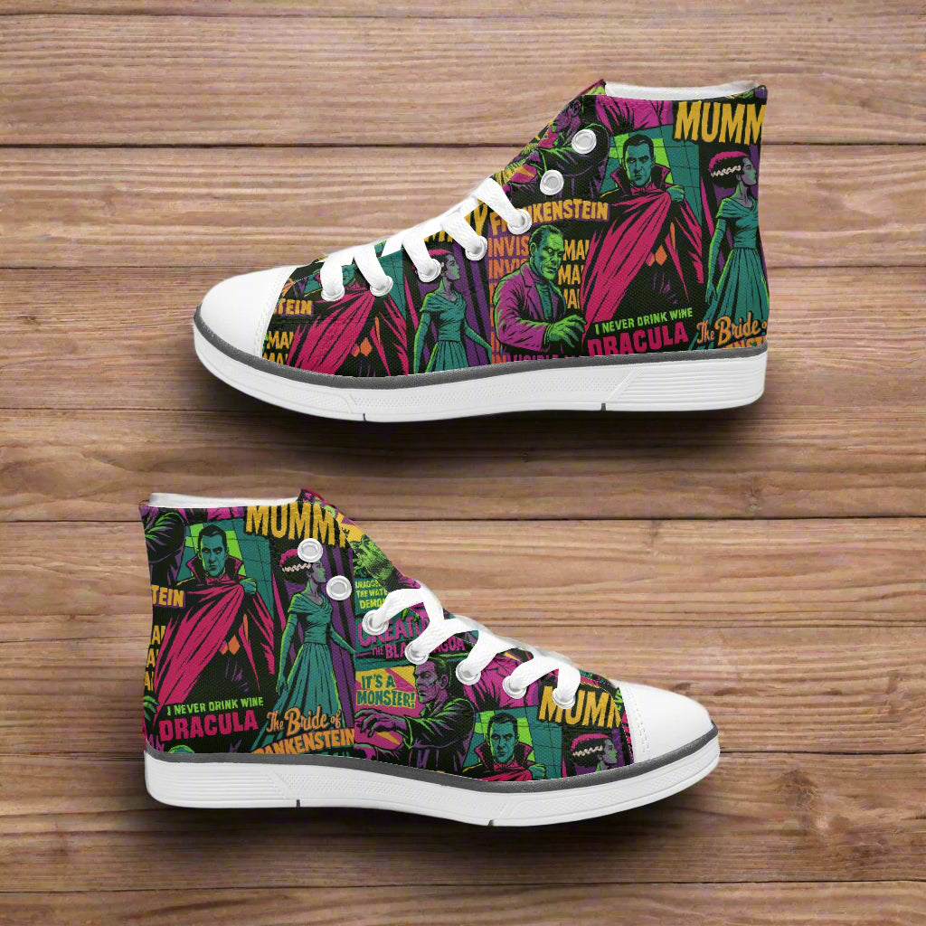 Universal Monsters | Kids & Youth High Top Sneakers - Syntax & Alchemy