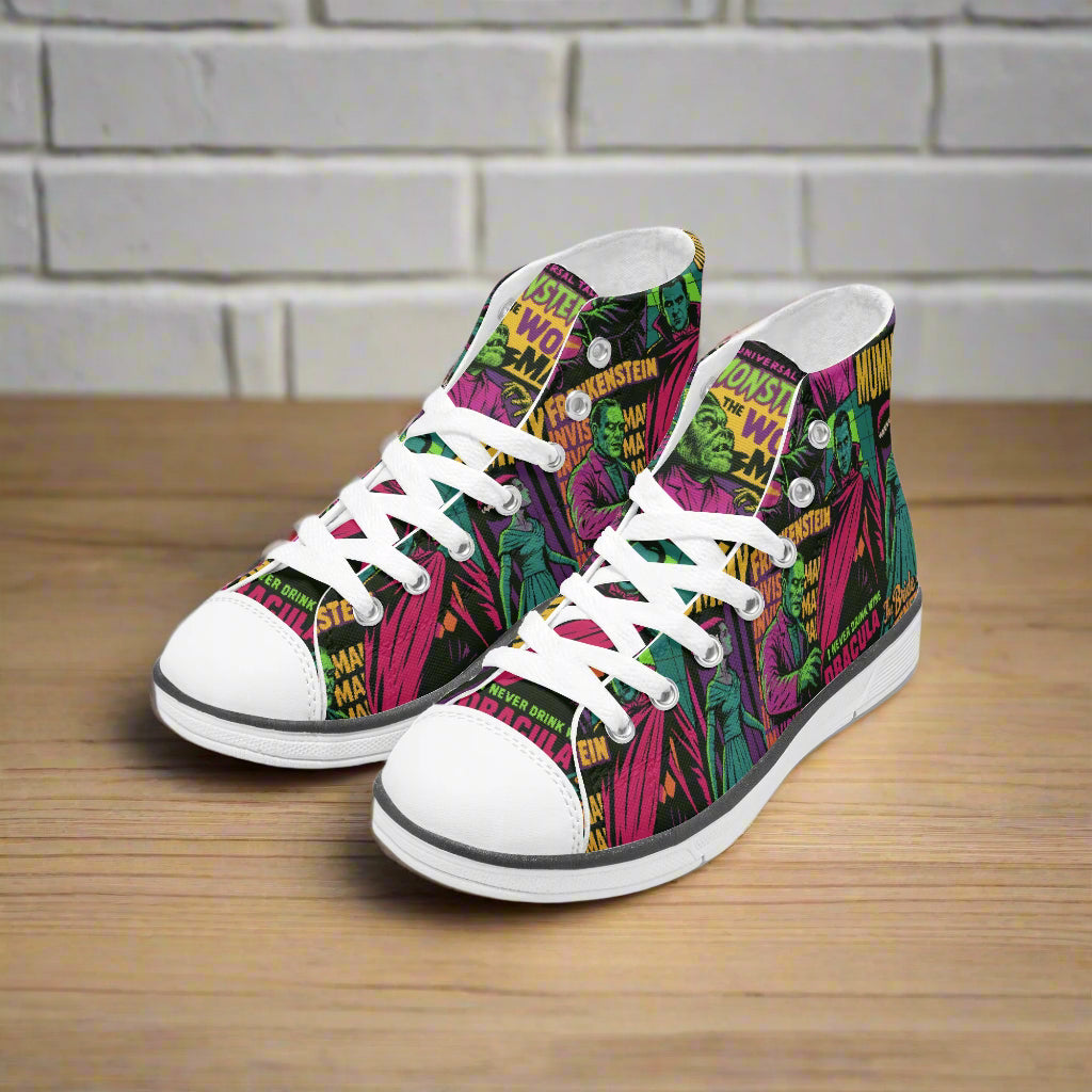 Universal Monsters | Kids & Youth High Top Sneakers - Syntax & Alchemy