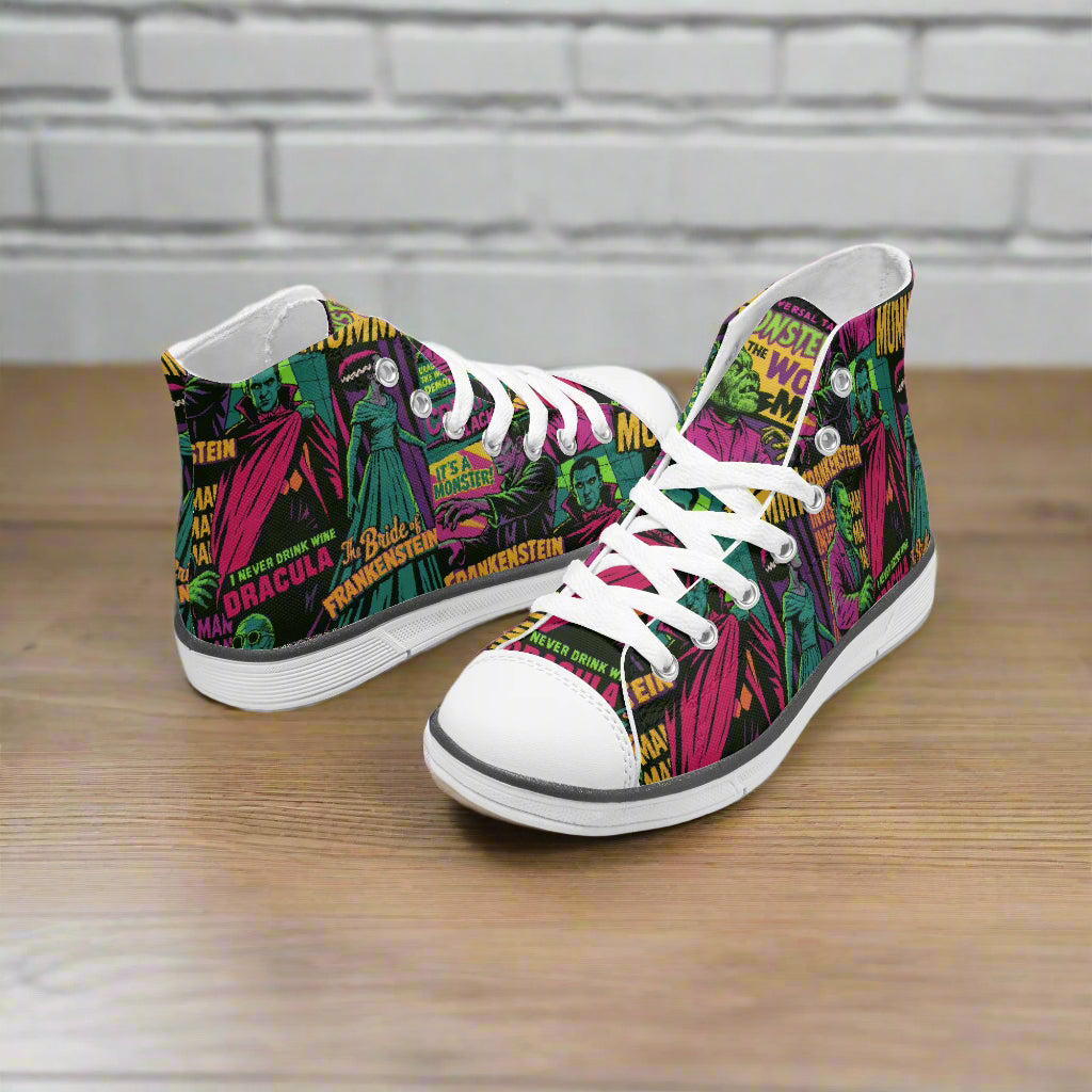 Universal Monsters | Kids & Youth High Top Sneakers - Syntax & Alchemy