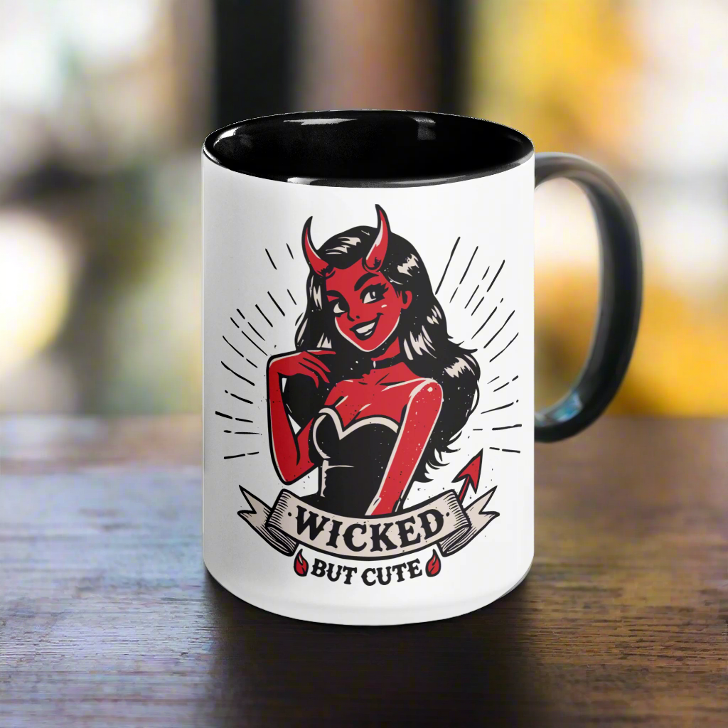 Wicked But Cute | Ceramic Mug Ceramic Mugs Syntax & Alchemy Black 11 oz 