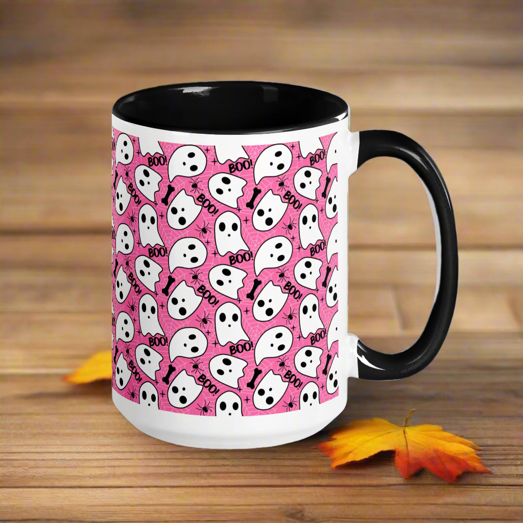 Pink Boo | Ceramic Mug Ceramic Mugs Syntax & Alchemy   