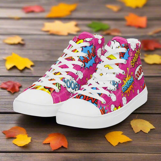 SUPER WHAM! | Women & Girls High Top Canvas Sneakers Women's High Top Sneakers Syntax & Alchemy